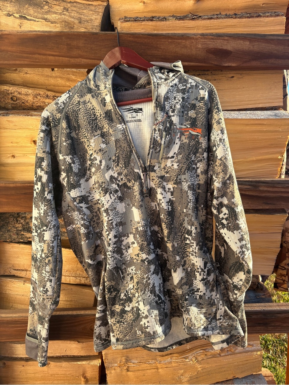 Sitka Camo Half-Zip Performance Jacket -
